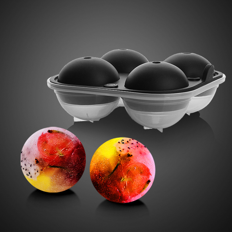 Runde Eiswürfelform Aus Silikon – Mit Deckel, BPA-frei, Für Cocktails, Whisky & Mehr (1 Stück, 4,5 Cm Durchmesser)